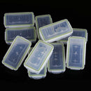 Lot 10 White Hard Plastic Case Holder Storage Box for 18650 16430 Battery