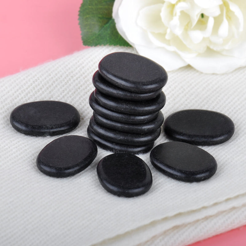 12pcs Massage Master Hot Stone Toe Spa Massage Kit Basalt Rock Asst Relaxing