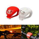 Silicone Bicycle Bike Cycle Safety LED Head Front Rear Tail Light Lamps