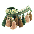 1 Yard Sewing Tassel Fringe Trim Stage Costume Clothing Accessories Green