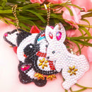 4pcs DIY Animals Full Drill Special Shaped Diamond Painting Keychains Gifts
