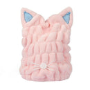 Cute Cat Microfiber Solid Quickly Dry Hair Hat Womens Girls Ladies Cap Bath