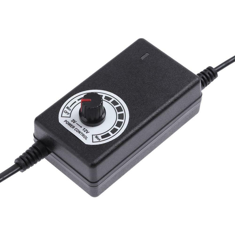 AC to DC Adapter 3-12V 2A Adjustable Power Supply Motor Speed Controller EU