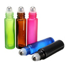 5pcs Mixed Colorful 10ml Roll On Glass Bottle Essential Oil Perfume Roller  I8F5