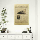 The New York Times History Poster Titanic Shipwreck Ret Old Paper Newspaper T1Y8