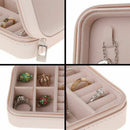Portable Jewelry Box Zipper PU Storage Organizer Jewelry Holder Packaging D
