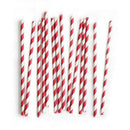 1 Pack(25 pcs)Biodegradable Reusable Environmental Paper Striped Party Stra