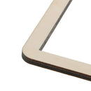 3Pcs Unfinished Wooden Hollow Square Wood Pieces for Woodcradt DIY 100mm