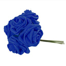 10Pcs Artificial Roses Foam Flowers Bride Wedding Flower Arrangement Navy