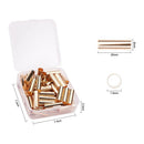 50 Pieces 25mm Straight Tube Beads Smooth Brass Spacer Beads Connector Findings