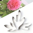 Fondant Cake Decoration Stainless Steel Tools Peony Flower Leaves Cutters Set JR