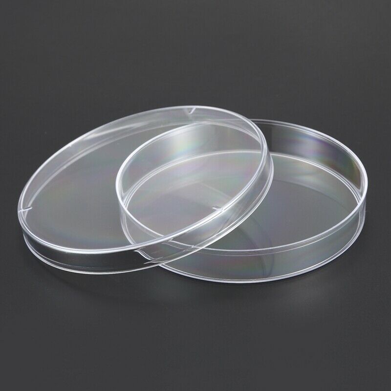 20 Pack Sterile Plastic Petri Dishes, 100mm Dia x 15mm Deep, with Lid M6T3
