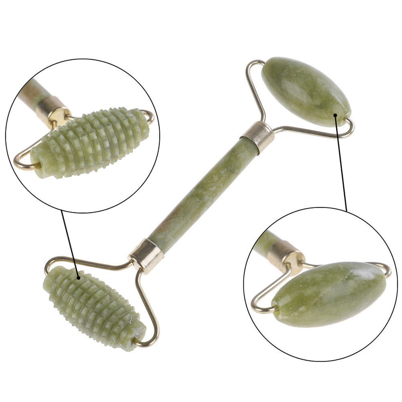Natural jade stone face massager rollers spa head neck body facial tools top FT