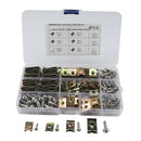 200pcs Assorted Spire Clips U Nuts  Fasteners Flange Self Tapping Screws