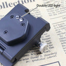 Three-Folding 8x Magnifier Magnifying Glass Stand Repair with LED Light Sou