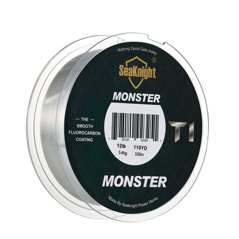 20Lb Seaknight T1 100% Fluorocarbon Coating Fishing Line 100M Monofilament  A2L5