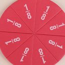 Rainbow Magnetic Round Fraction Tiles Early Education Learning Counting Math  Gw