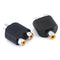 2Pcs Audio connecter adaptor plug 3.5 stereo plug RCA AV splitter adapter RCA OZ
