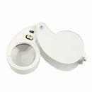 40x 6-shaped 25mm Lens Jewelry Magnifier Illuminated Loupe with Two LED