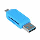 1Pcs Micro USB+USB 2.0 OTG Adapter SD T-Flash Memory Card Reader for Smartphone