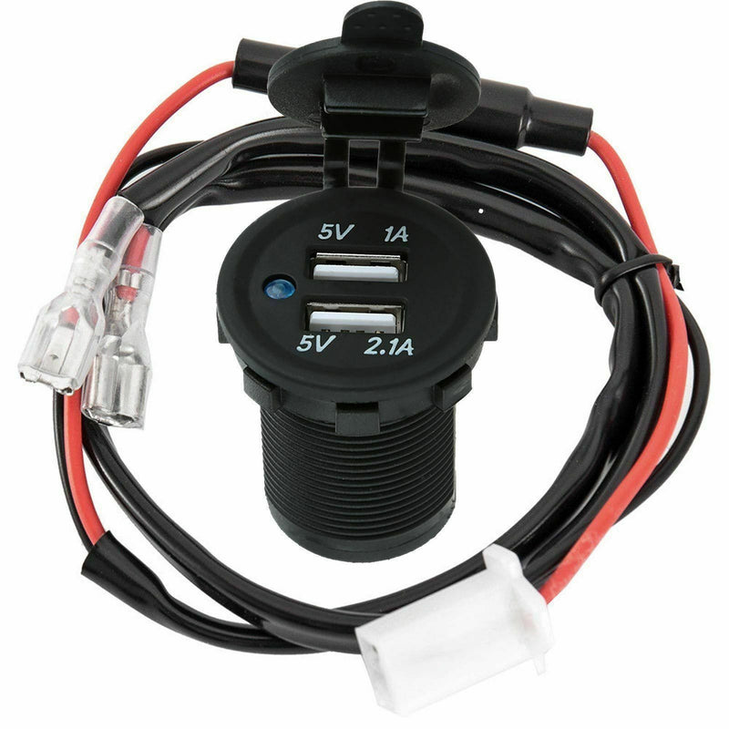 12V/24V 3.1A Car Cigarette Lighter Socket Dual USB Charger Adapter LED Voltmeter