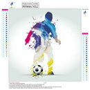 Diamond Embroidery "Coloured drawing Football" Cross Stitch Diamond Paintin