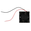 Black 4 x 1.5V AAA Battery Batteries Holder Case w Wire Leads K7J1