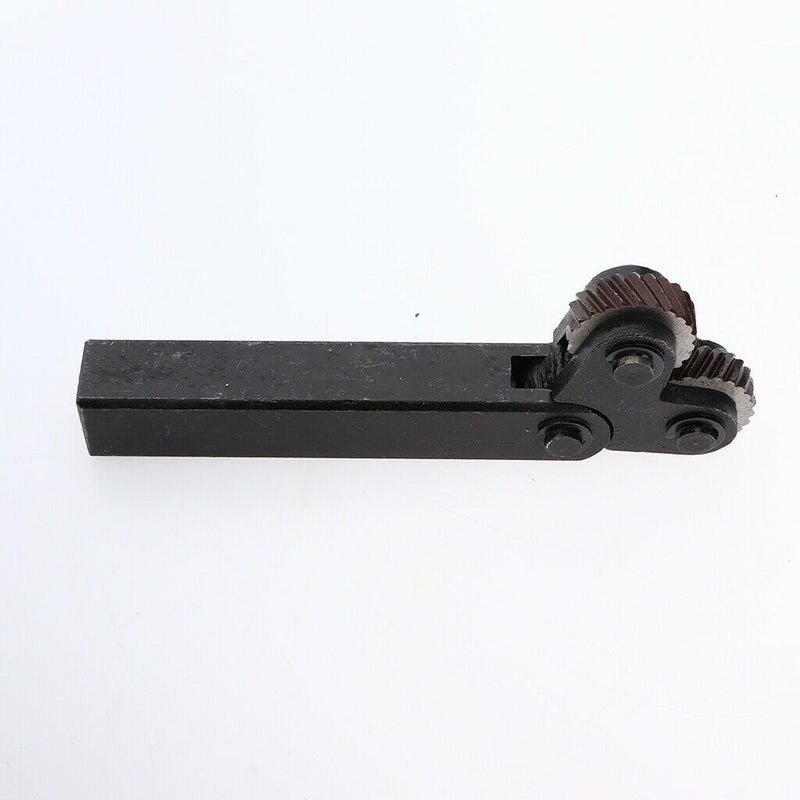 2 Pack Double Wheel Knurling Tool Straight Linear Black Steel Knurl Tool