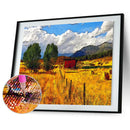 Landscape 5D DIY Full Round Drill Diamond Painting Rhinestone Art (Field)