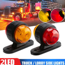 2x Red Amber Corner Side Marker LED Light Outline Lamp Truck Trailer Van Bus Ew
