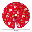 Christmas Tree Skirt Print Floor Mat Festival Decor for New Year (C 60cm)