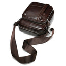 Leather Men Messenger Bags Male Shoulder Crossbody Bags Handbag Headphone M