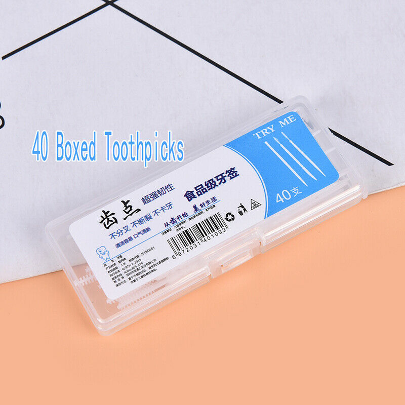 40Pcs/box Dental Floss Flosser Picks Teeth Toothpick Stick Tooth Clean Oral  Bj