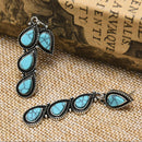 1 Pair Water Drop Earrings Boho Women Dangle Turquoises Bohemian Jewelry Gif@