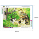 5D DIY Full Drill Diamond Painting Village Cat Ducks Cross Stitch Embroider