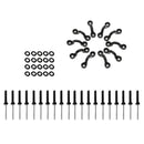 10 Pieces Kayak Pad Eyes + 20 Pieces Tri-Fold Rivets + 20 Pieces Screw Nuts,