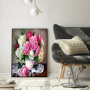 Painting By Numbers Kit DIY Fresh Flower Canvas Oil Art Picture Home Decor
