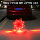 Mini 8LED Warning Light Emergency Work Lights Magnetic Flashlight (Red)