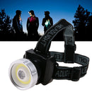Waterproof Super Bright COB LED Headlamp 2 Mode Head Light Lamp Flashlight