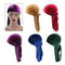 5 Pieces Women Mens Velvet Bandana Hat Durag Muslim Headwrap Beanie Cap