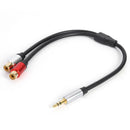 3.5mm Male to 2RCA Female Stereo AUX Audio Cable Y Adapter for Tablet PC A