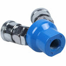 1/4BSP Female 2 Way Pass Quick Connect Coupler Air Hose Coupling Tool Silve