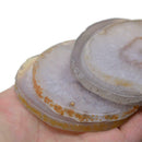 6-8cm Agate Quartz Crystal Slice Display Pad, Coaster,Cup Mat Desk Decor