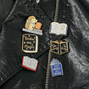 4pcs/set Cute Cartoon Magic Book Pins Brooches Metal Breastpin Party Accessory
