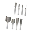 8Pcs/Set Shank 1/4" Dia Straight Router Bit Milling Slot Cutter Woodwork Tool mh