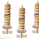 Wooden Donut Display Stand Rack DIY Wall Doughnut Dessert Rack Birthday Deco| Tw