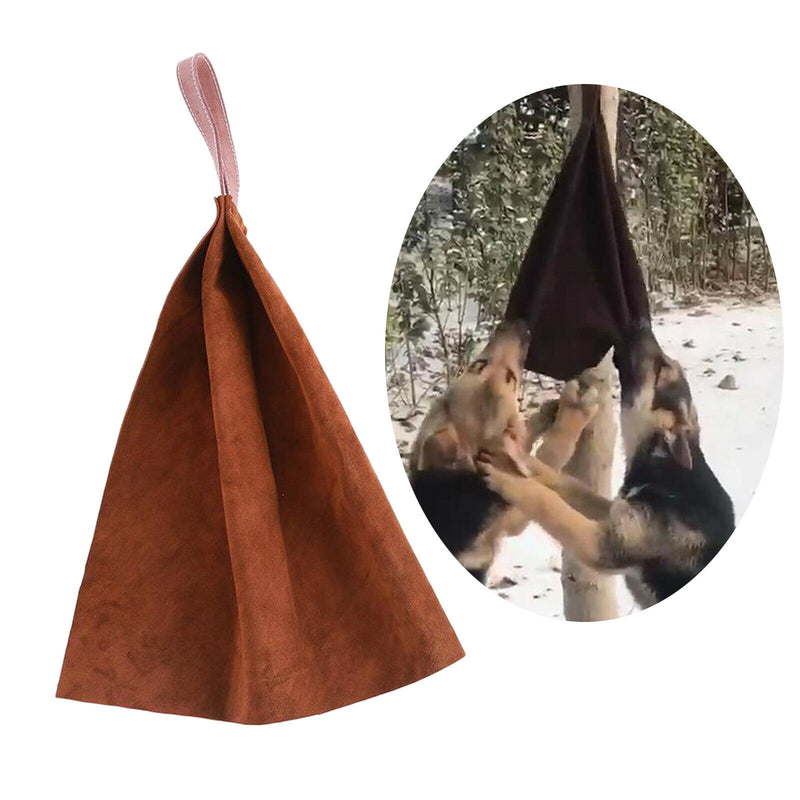 Puppy Dog Bite Rag with Handle Training Leather Tug for Young  Schutzhund