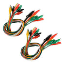 20pcs 50cm/20 inch Crocodile Clip Double-ended Test Insulated Leads Cable W