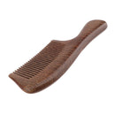Handmade Sandalwood Close Tooth Hair Comb, Natural Wooden Comb for Smooth