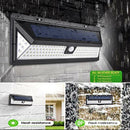 LED Solar Wall Light Waterproof Human Motion Sensor Warning Lamp for Garden A